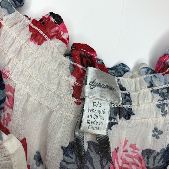 Chiffon Flower Blouse | Dynamite Size S - Picture 6 of 8